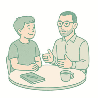 Doodle - Gespräch zwischen Teenager & Coach - Kennenlerngespräch