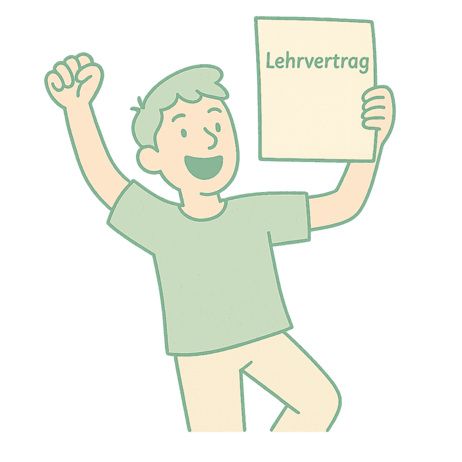 Doodle - Jubel mit Lehrvertrag - Persönliches Coaching